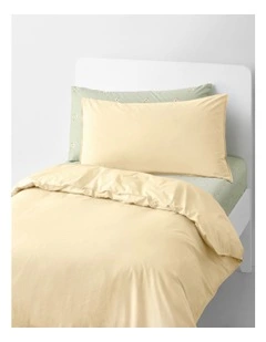 Bayley Washed Percale Quilt Cover Set in Brulee