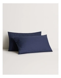 Bayley Washed Percale Sham in Deep Sea