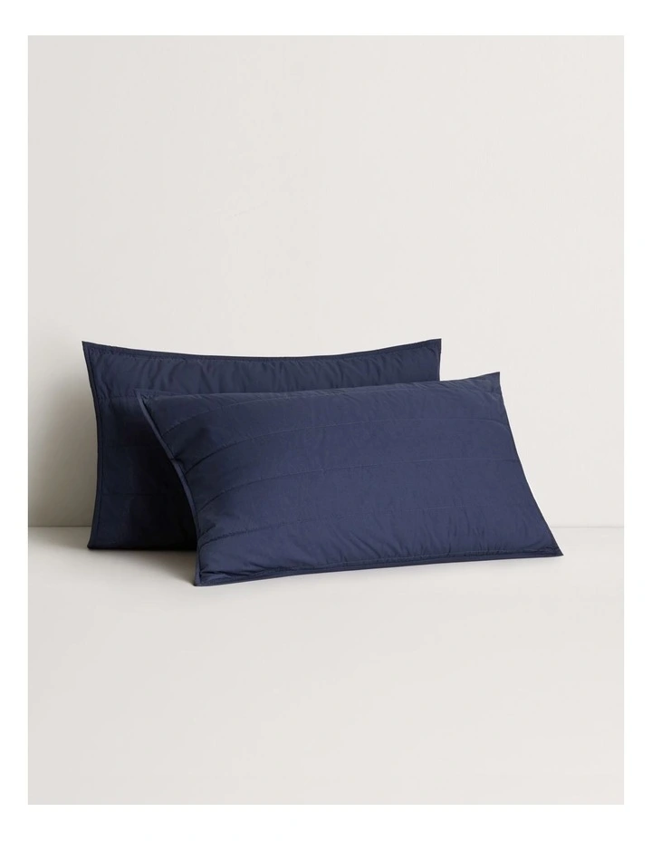 Bayley Washed Percale Sham in Deep Sea image 1