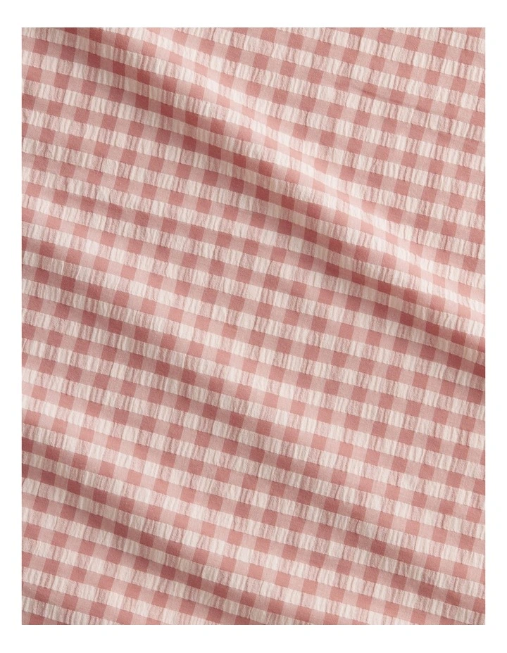Romi Check European Pillowcase in Lychee image 3
