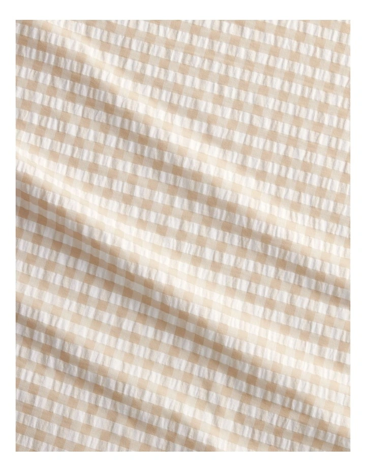 Romi Check European Pillowcase in Milk Tea image 3