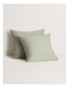 Romi Check European Pillowcase in Vine