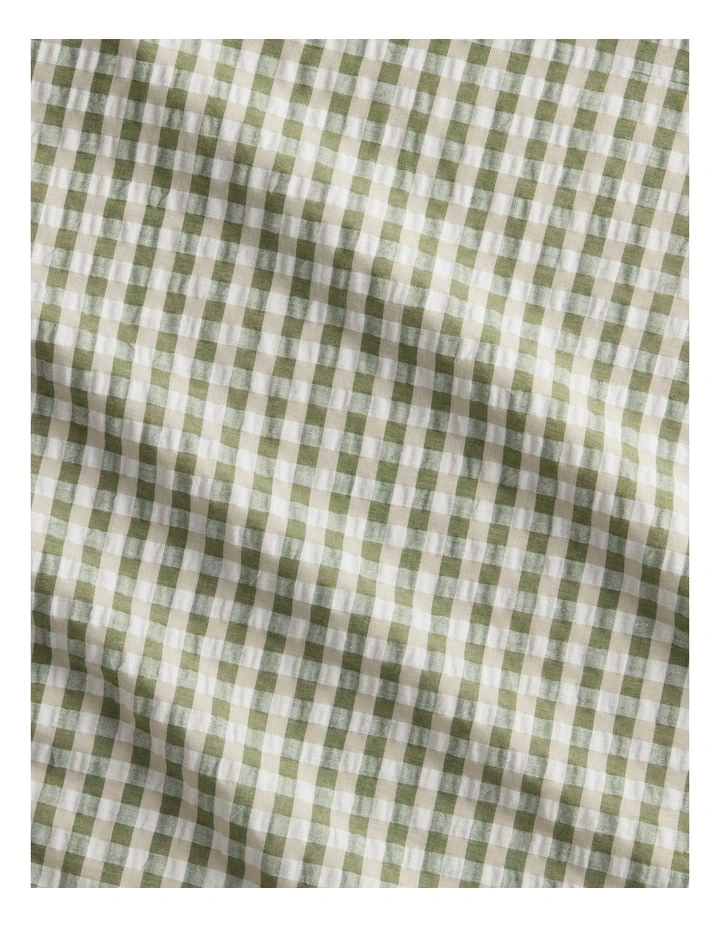 Romi Check Quilt Cover Set in Vine image 2