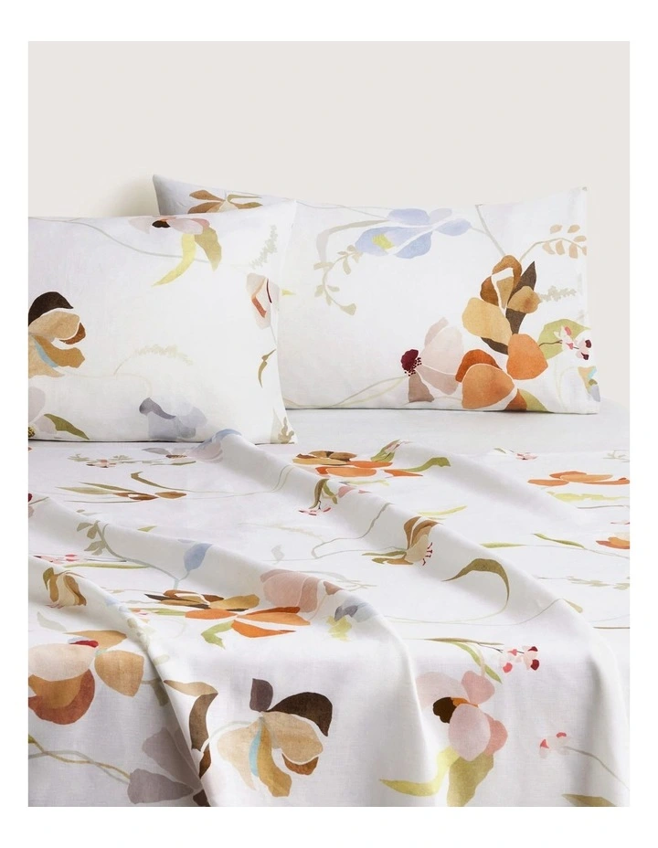 Abbotson Linen Orchid Flat Sheet in Multi image 1