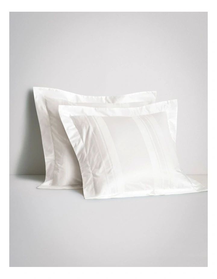 1200TC Millennia Bold European Pillowcase in Snow image 1
