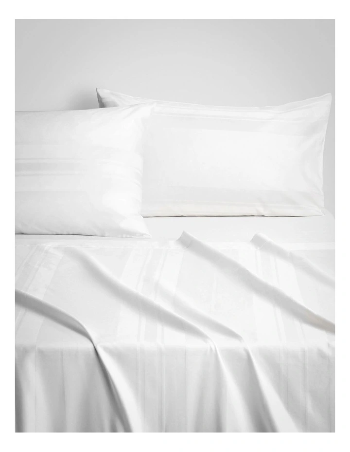 1200TC Millennia Bold European Pillowcase in Snow image 2