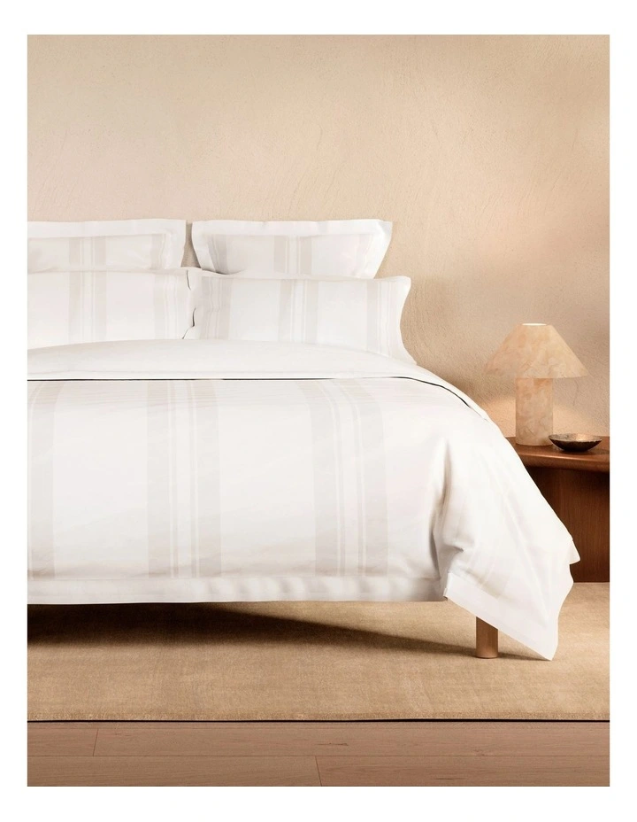 1200TC Millennia Bold European Pillowcase in Snow image 2