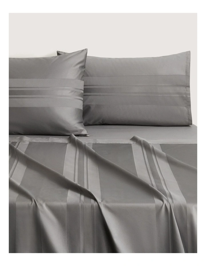 1200TC Millennia Bold Flat Sheet in Flint image 1