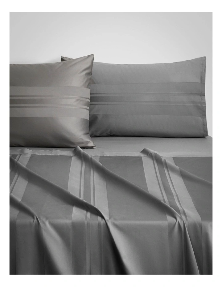1200TC Millennia Bold Tailored Pillowcase in Flint image 2