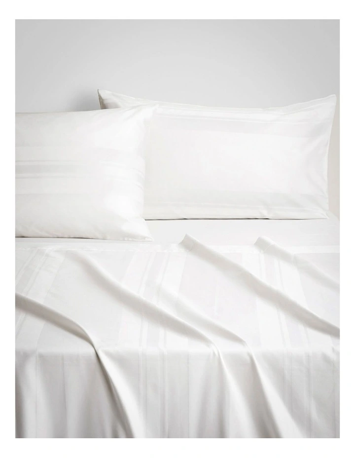 Millennia Bold Tailored Pillowcase 1200TC in Snow image 2