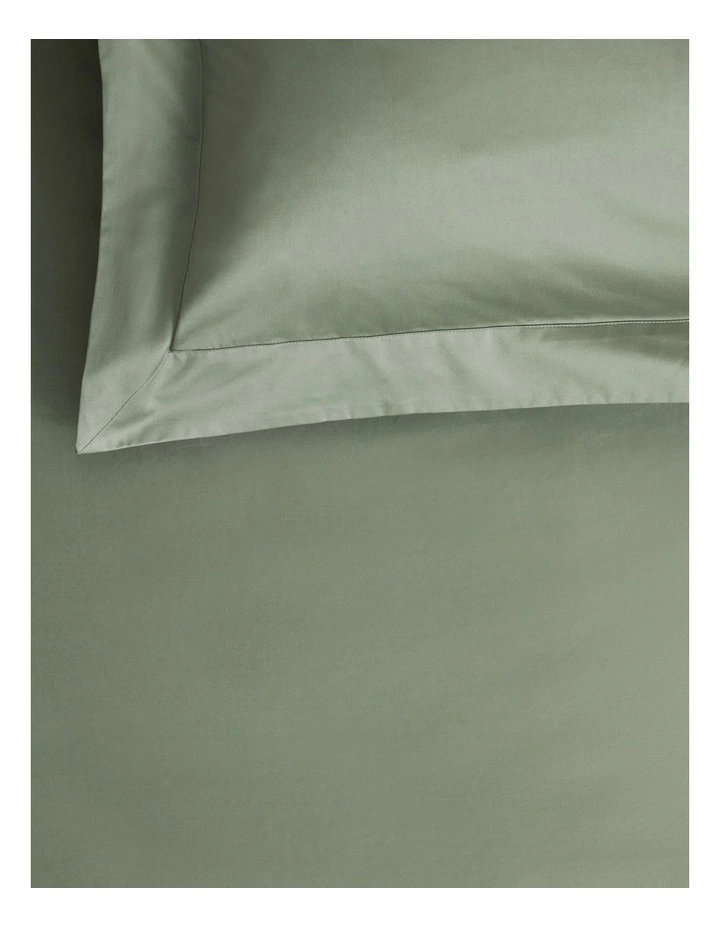 1200TC Ultimate Sateen Fitted Sheet 50cm in Shadow Green image 2