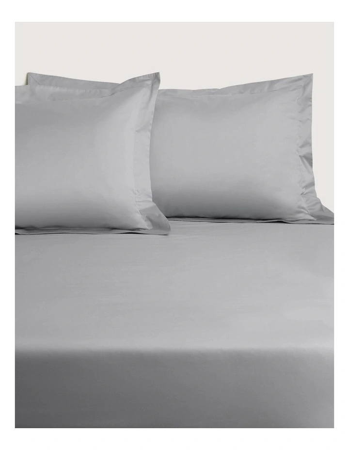1200TC Ultimate Sateen Fitted Sheet 50cm in Storm image 1