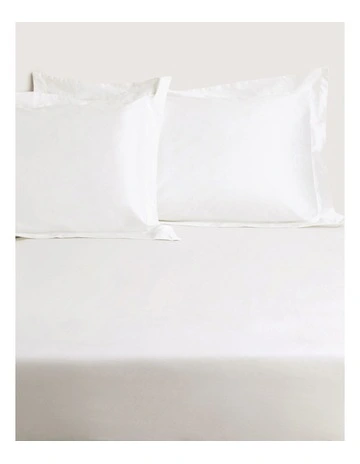 1200TC Ultimate Sateen Fitted Sheet in Snow