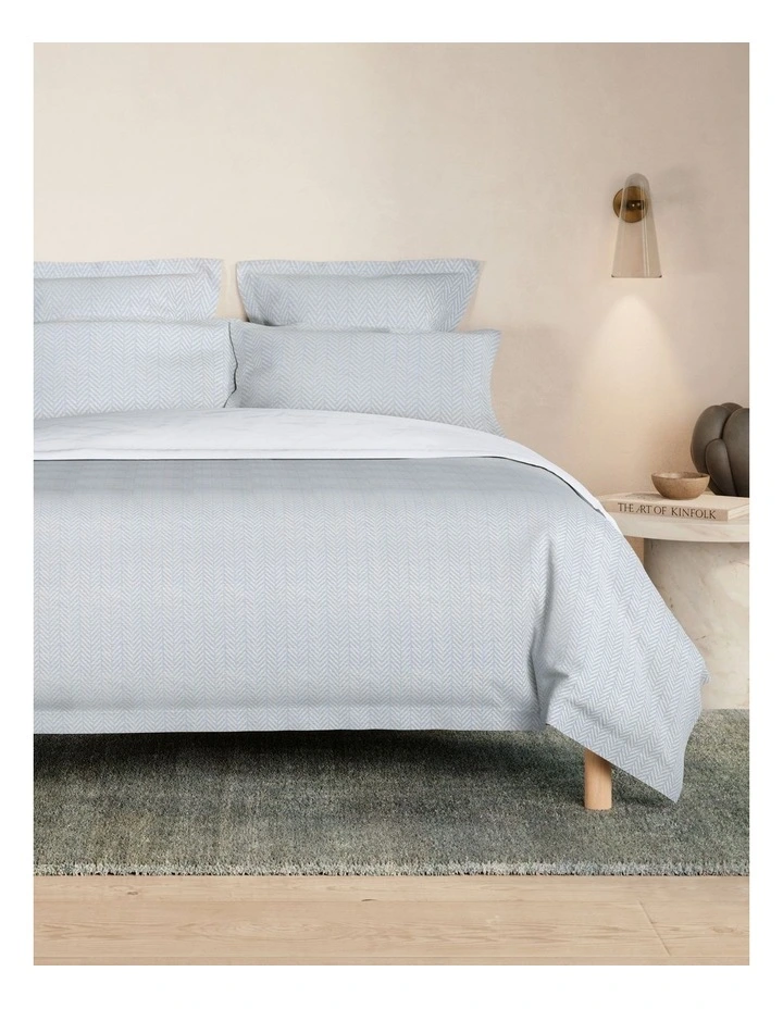 Helmi Tailored Pillowcase Pair in Ice image 2