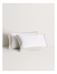 Reframed Pillowcase Pair in Milk Tea
