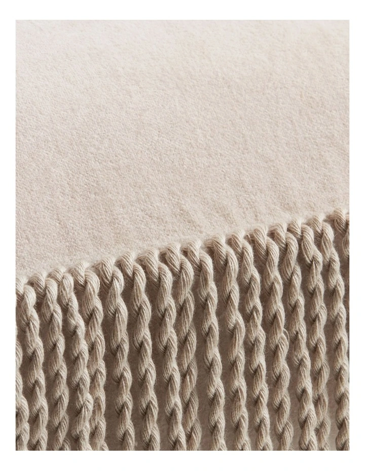 Romer Square Cushion in Milk Tea image 2