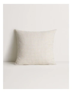 Romi Check Square Cushion in Milk Tea