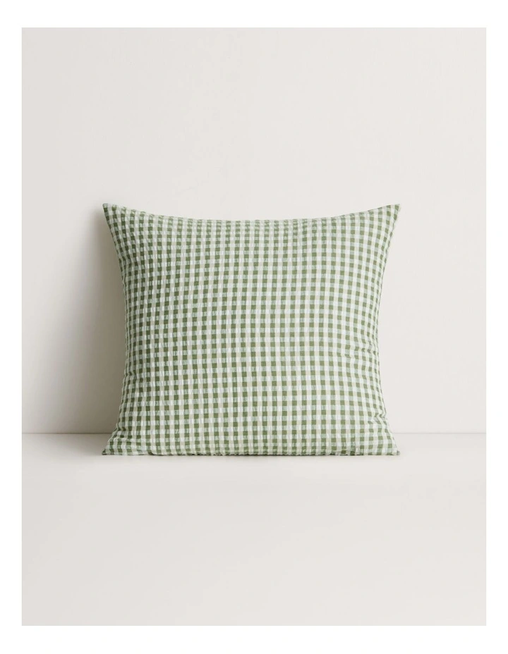 Romi Check Square Cushion in Multi image 1