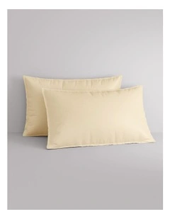 Bayley Washed Percale Pillowcase Pair in Brulee
