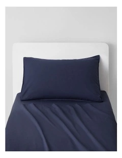 Bayley Washed Percale Sheet Set in Deep Sea