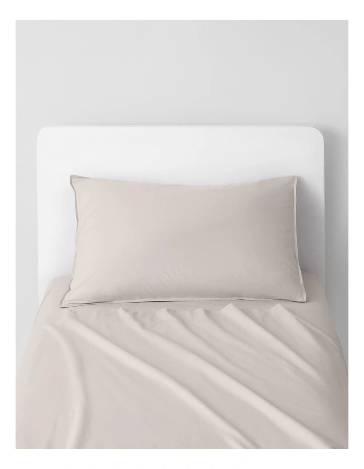 Bayley Washed Percale Sheet Set in Pebble image 1