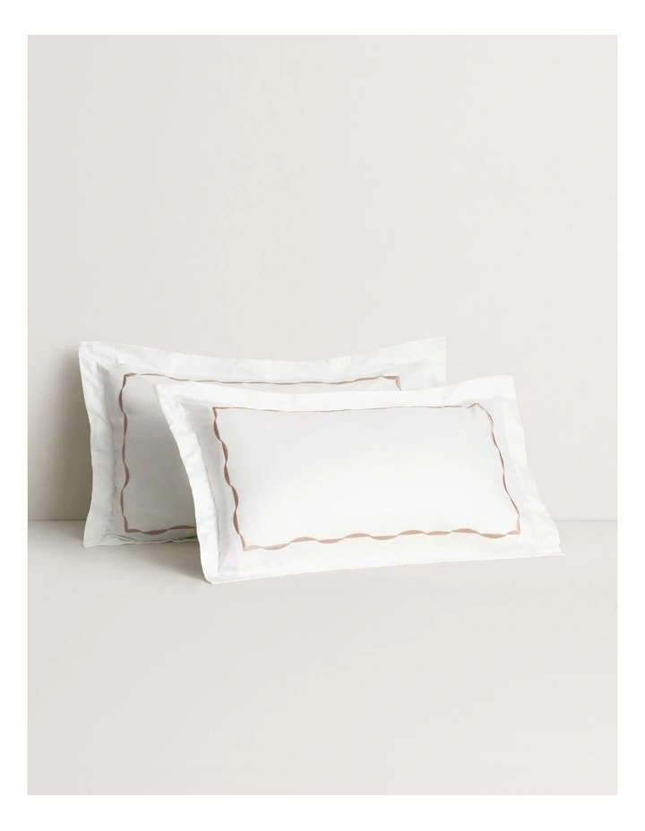 Belgrave Tailored Pillowcase Pair in Dusty Rose image 1