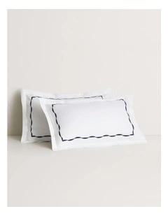 Belgrave Tailored Pillowcase Pair in Midnight