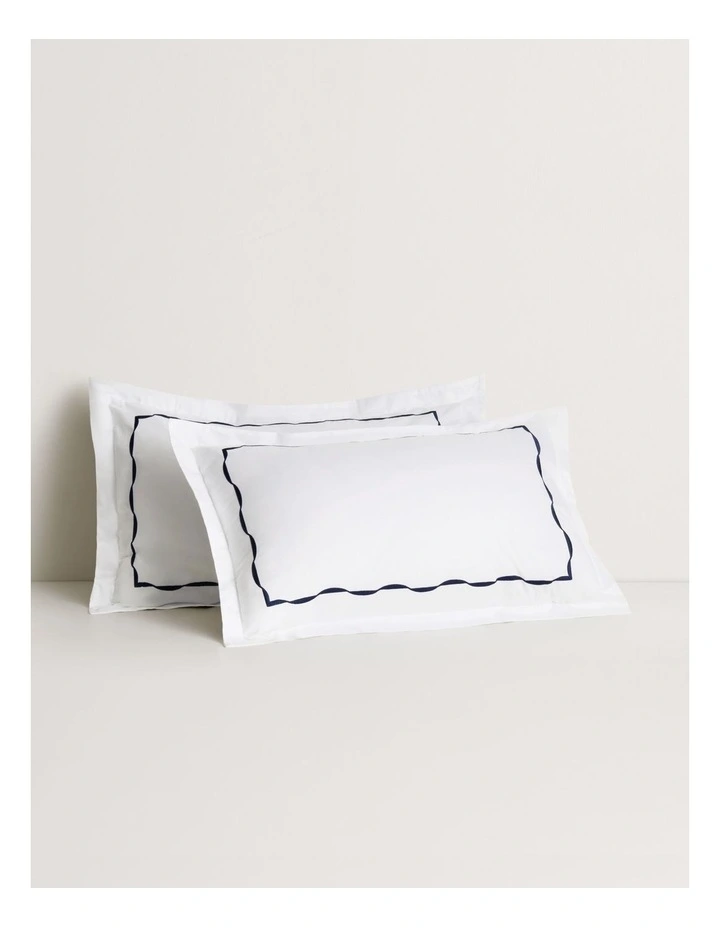Belgrave Tailored Pillowcase Pair in Midnight image 1