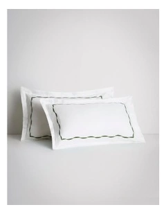 Belgrave Tailored Pillowcase Pair in Vine