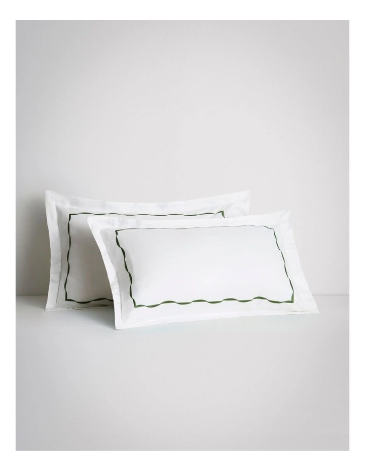 Belgrave Tailored Pillowcase Pair in Vine image 1