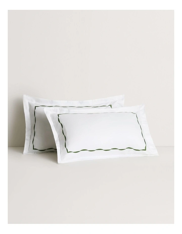 Belgrave Tailored Pillowcase Pair in Vine image 1