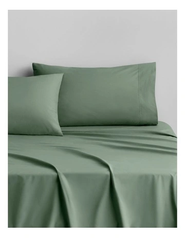 Byren Percale Sheet Set in Sage