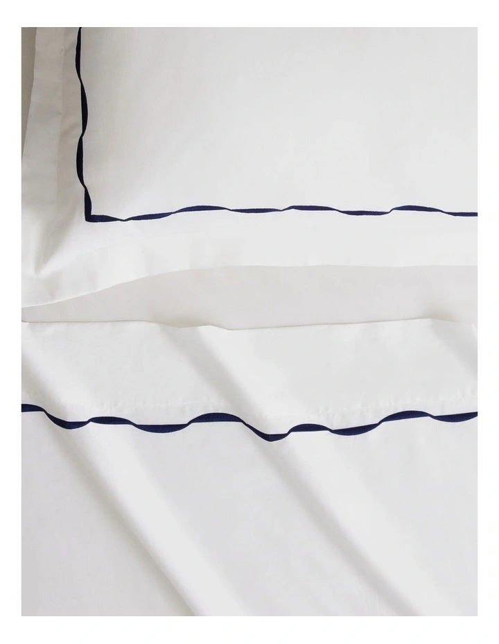 Belgrave Flat Sheet in Midnight image 2
