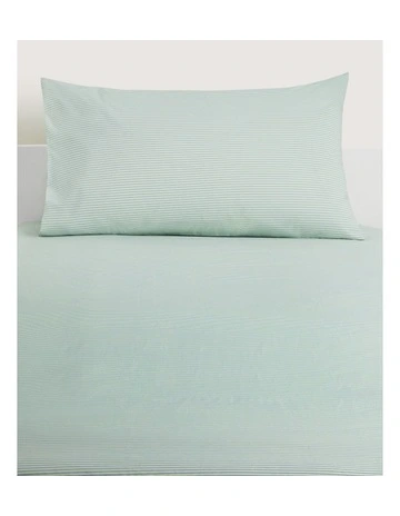 Bertie Fitted Sheet Set in Celery