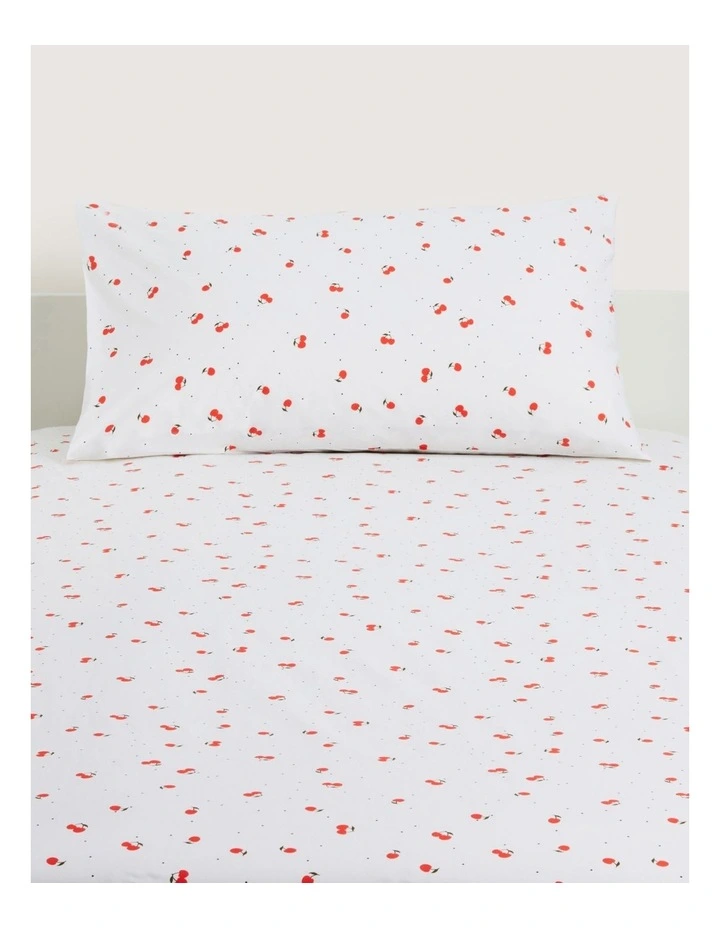 Frutti Fitted Sheet Set in Red Soda image 1