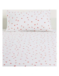 Frutti Fitted Sheet Set in Red Soda