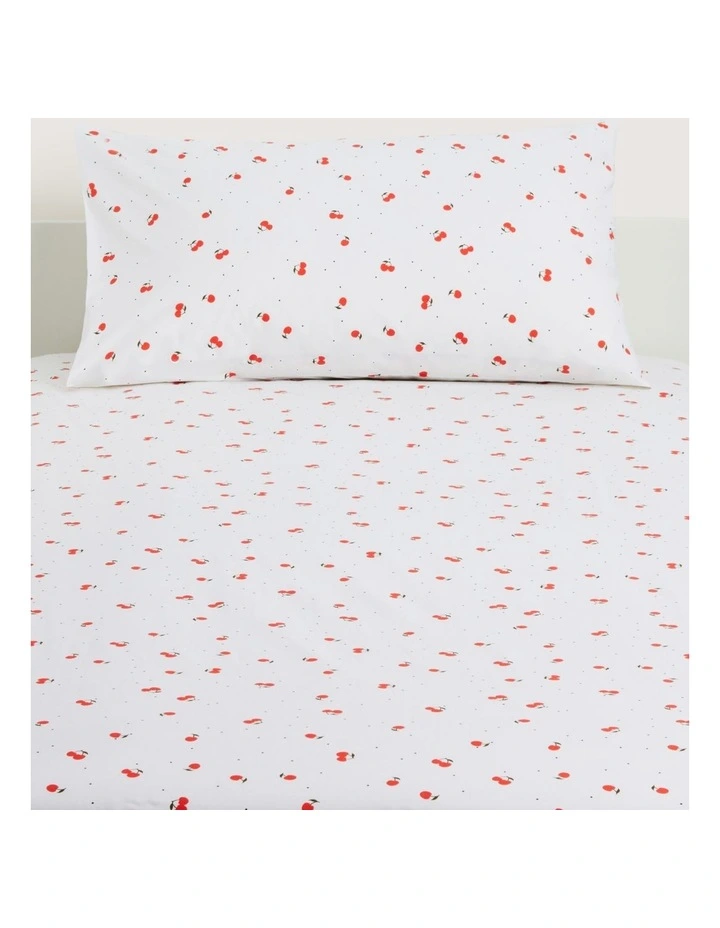 Frutti Fitted Sheet Set in Red Soda image 1
