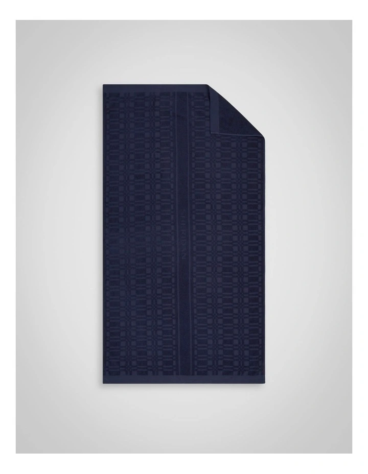 Checker Logo Beach Towel in French Navy image 1