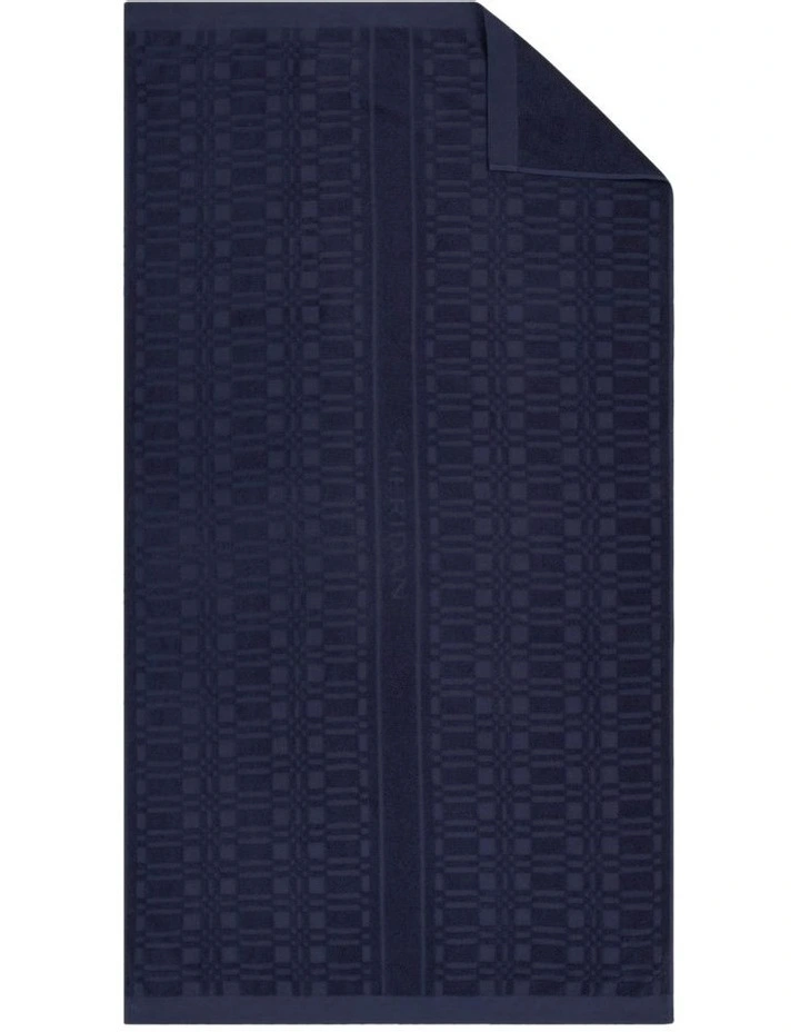 Checker Logo Beach Towel in French Navy image 1