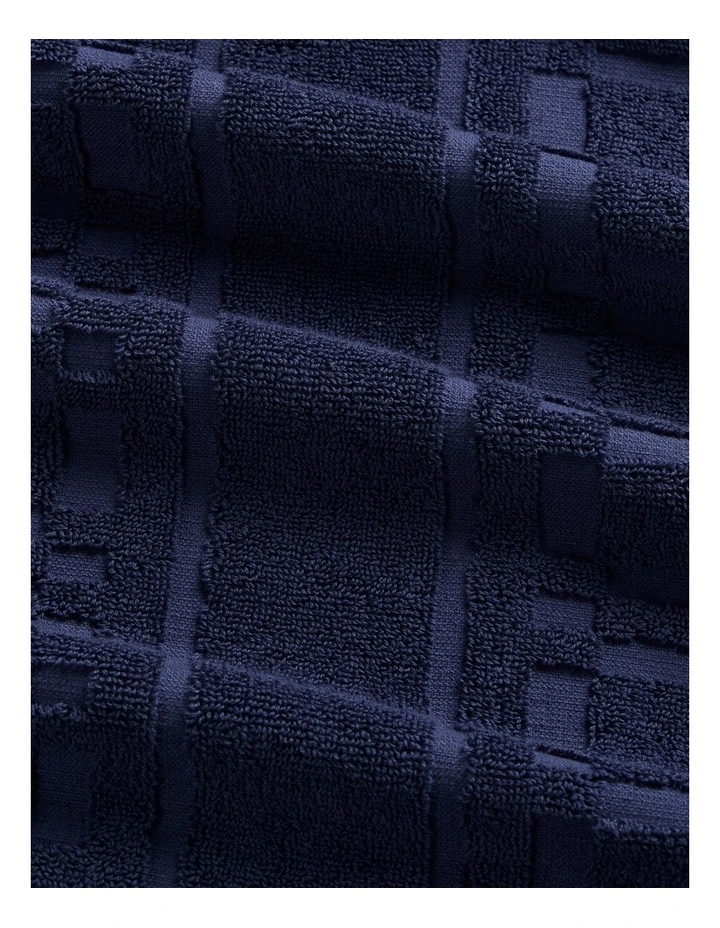 Checker Logo Beach Towel in French Navy image 3