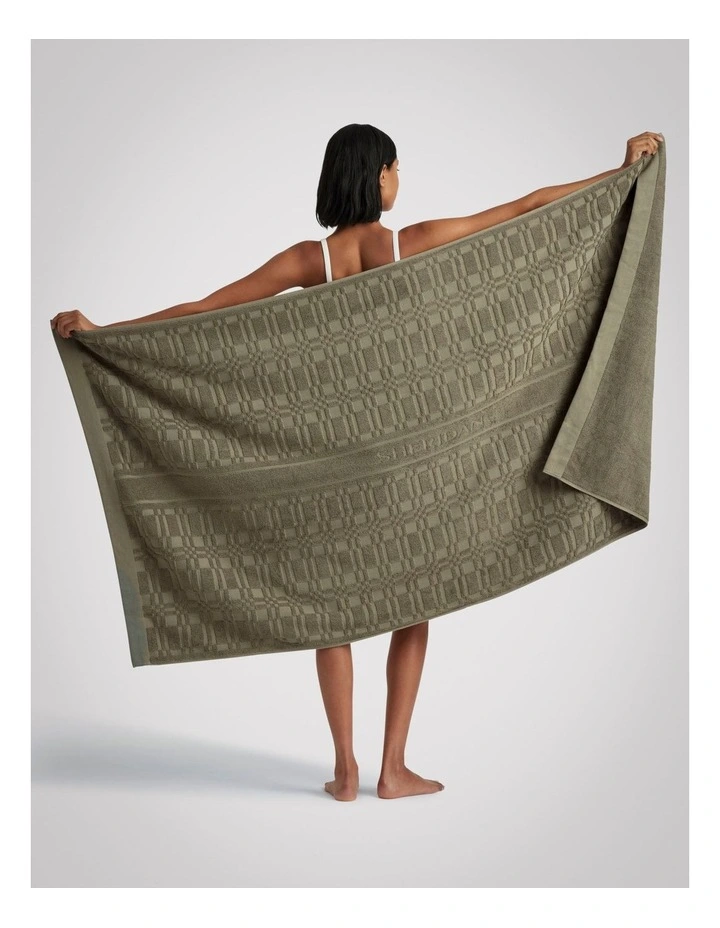 Checker Logo Beach Towel in Thyme image 2