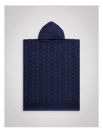 Checker Logo Poncho in French Navy