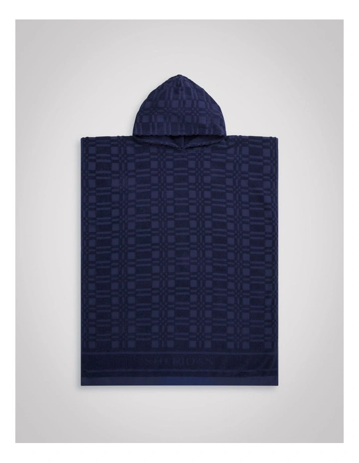 Checker Logo Poncho in French Navy image 1