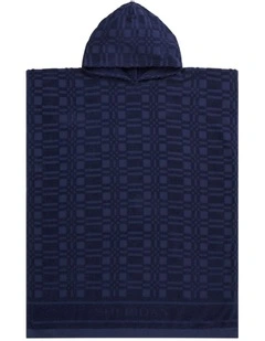 Checker Logo Poncho in French Navy