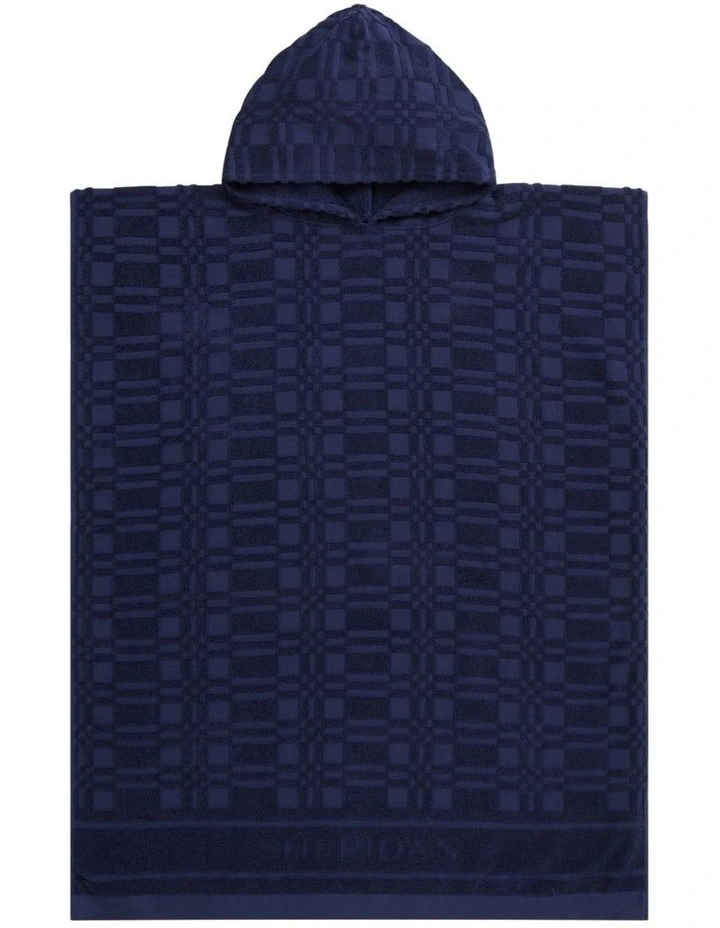 Checker Logo Poncho in French Navy image 1