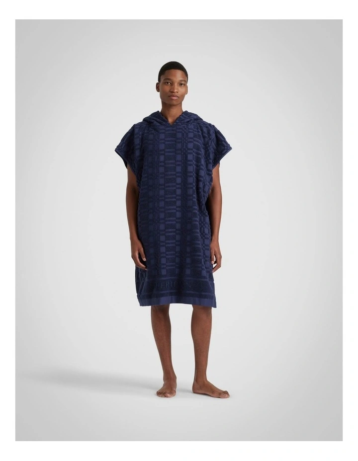 Checker Logo Poncho in French Navy image 2