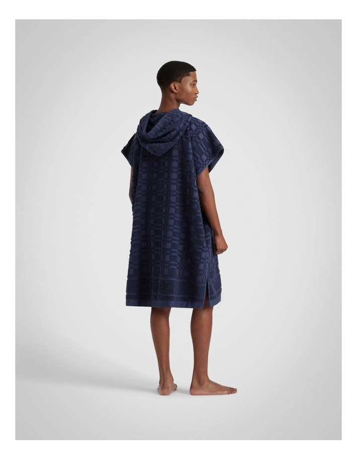 Checker Logo Poncho in French Navy image 3
