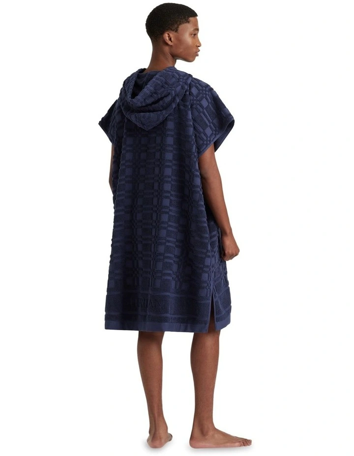 Checker Logo Poncho in French Navy image 3