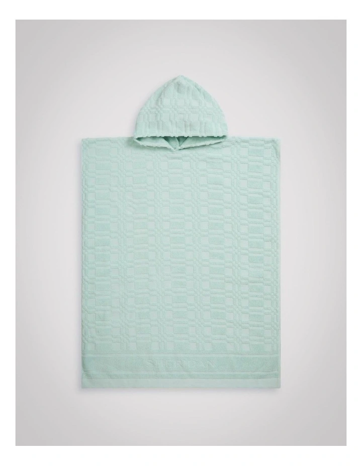 Checker Logo Poncho in Polar Blue image 1