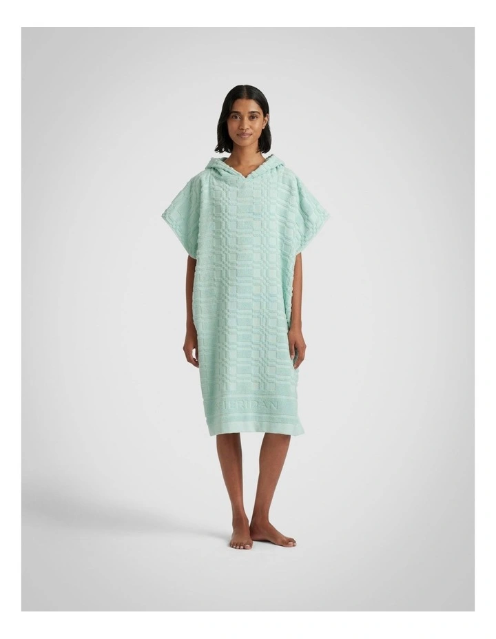 Checker Logo Poncho in Polar Blue image 2